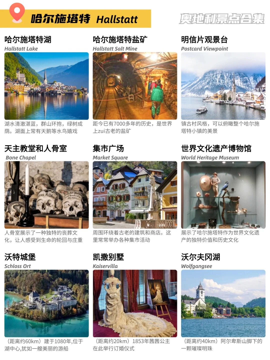 🇦🇹奥地利72个景点合集