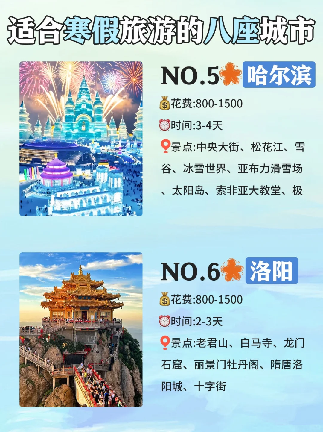 适合寒假旅游的八个城市🏙️不能错过🔥