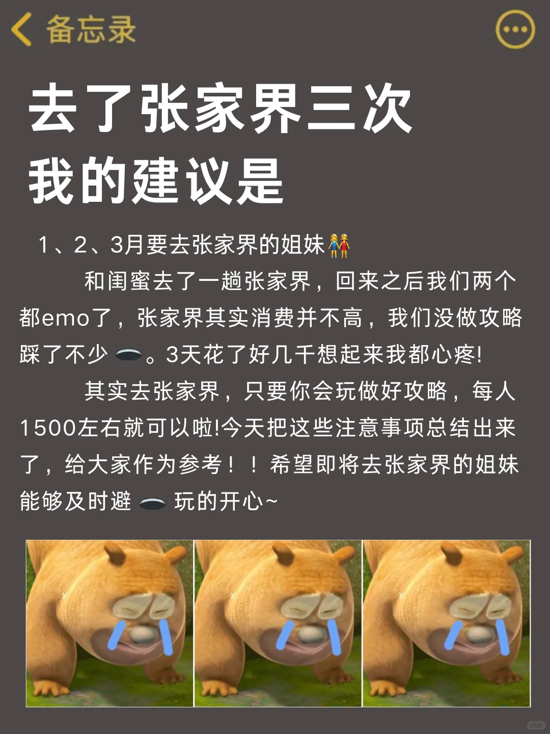 攻略已备好&确定了||春节带小孩就去张家界|