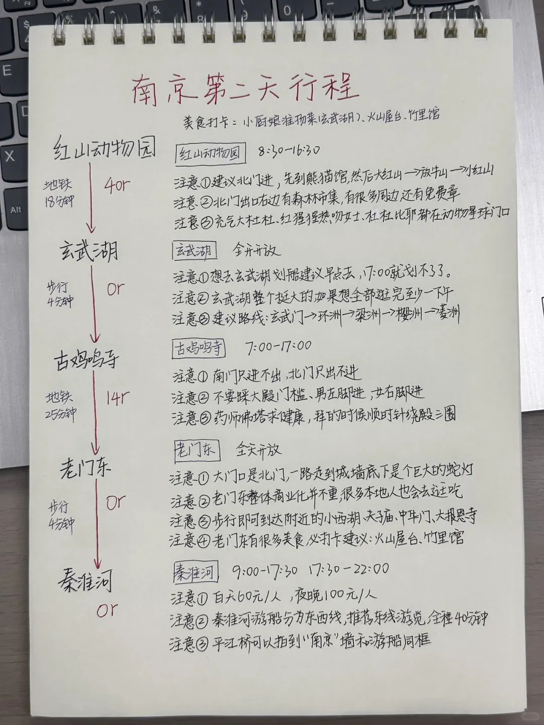 被自己花了一整晚做的南京攻略满意哭了