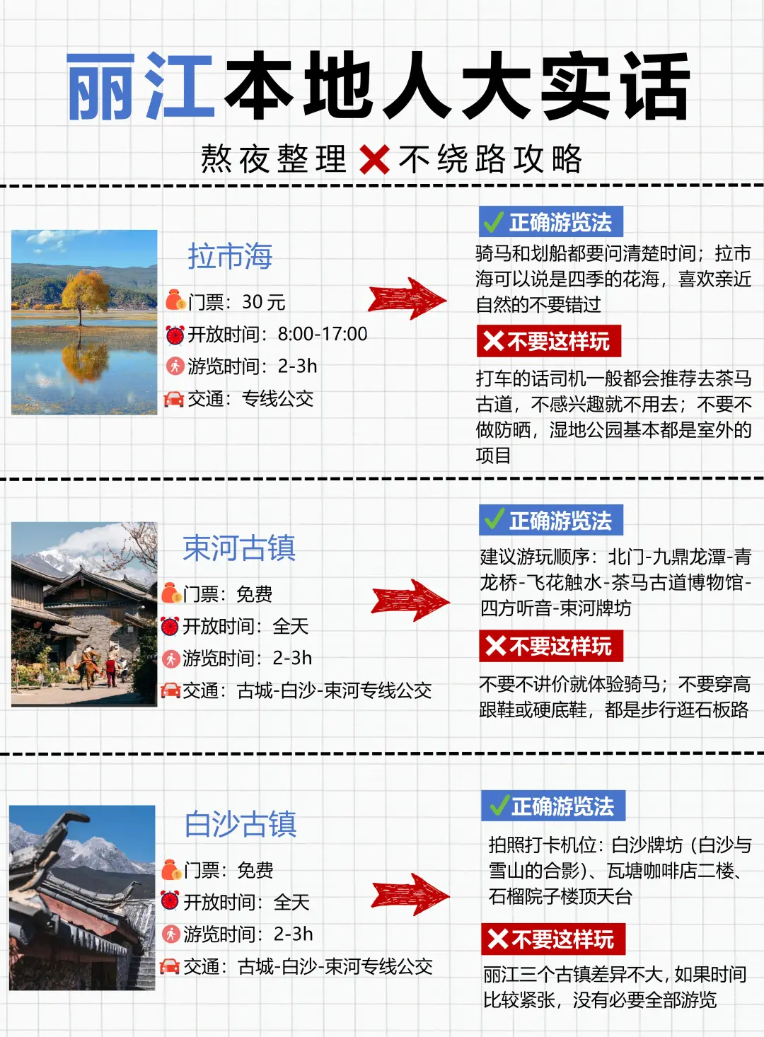 刚从丽江回来，花两天整理的攻略，速抄❗️