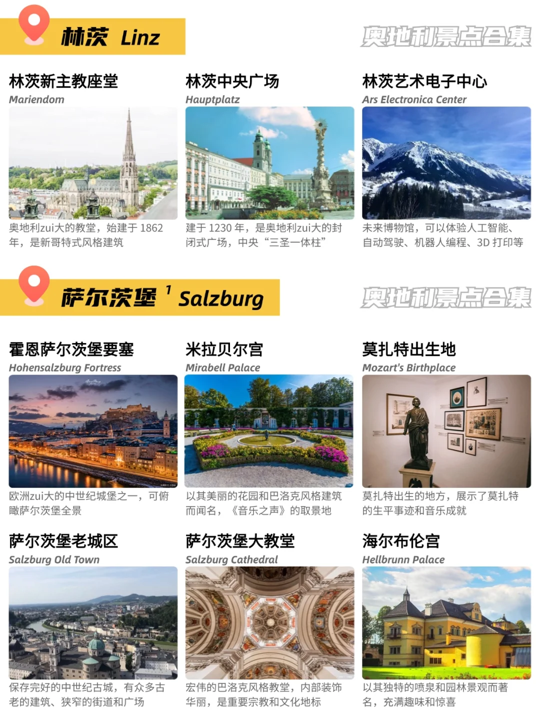 🇦🇹奥地利72个景点合集