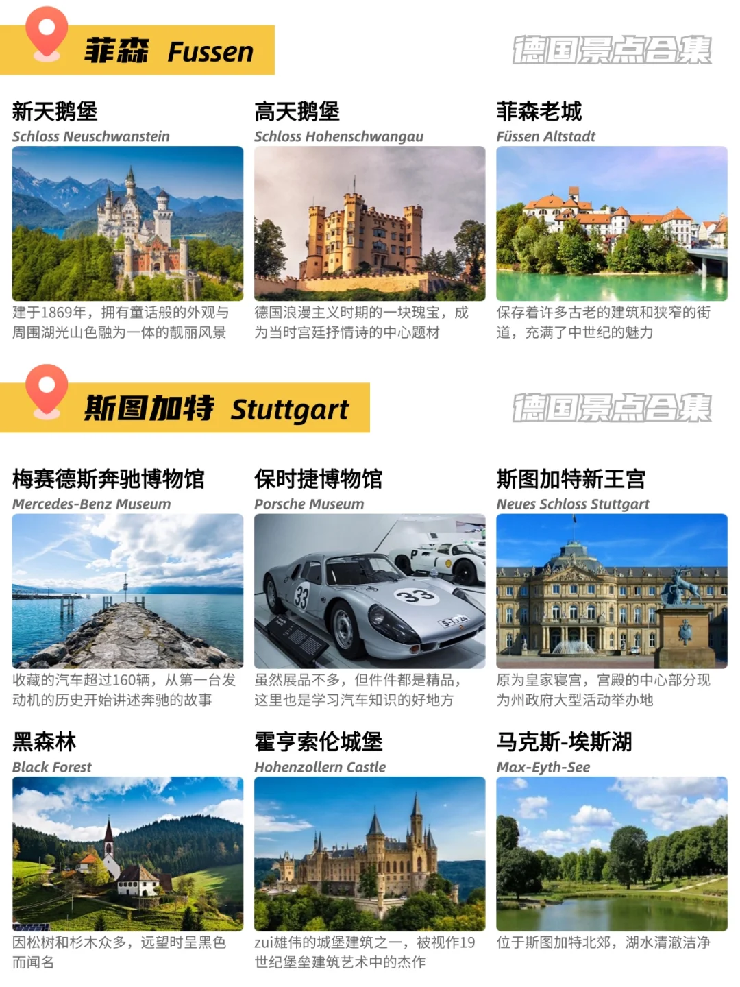 🇩🇪德国147个景点合集（上）❤️❤️