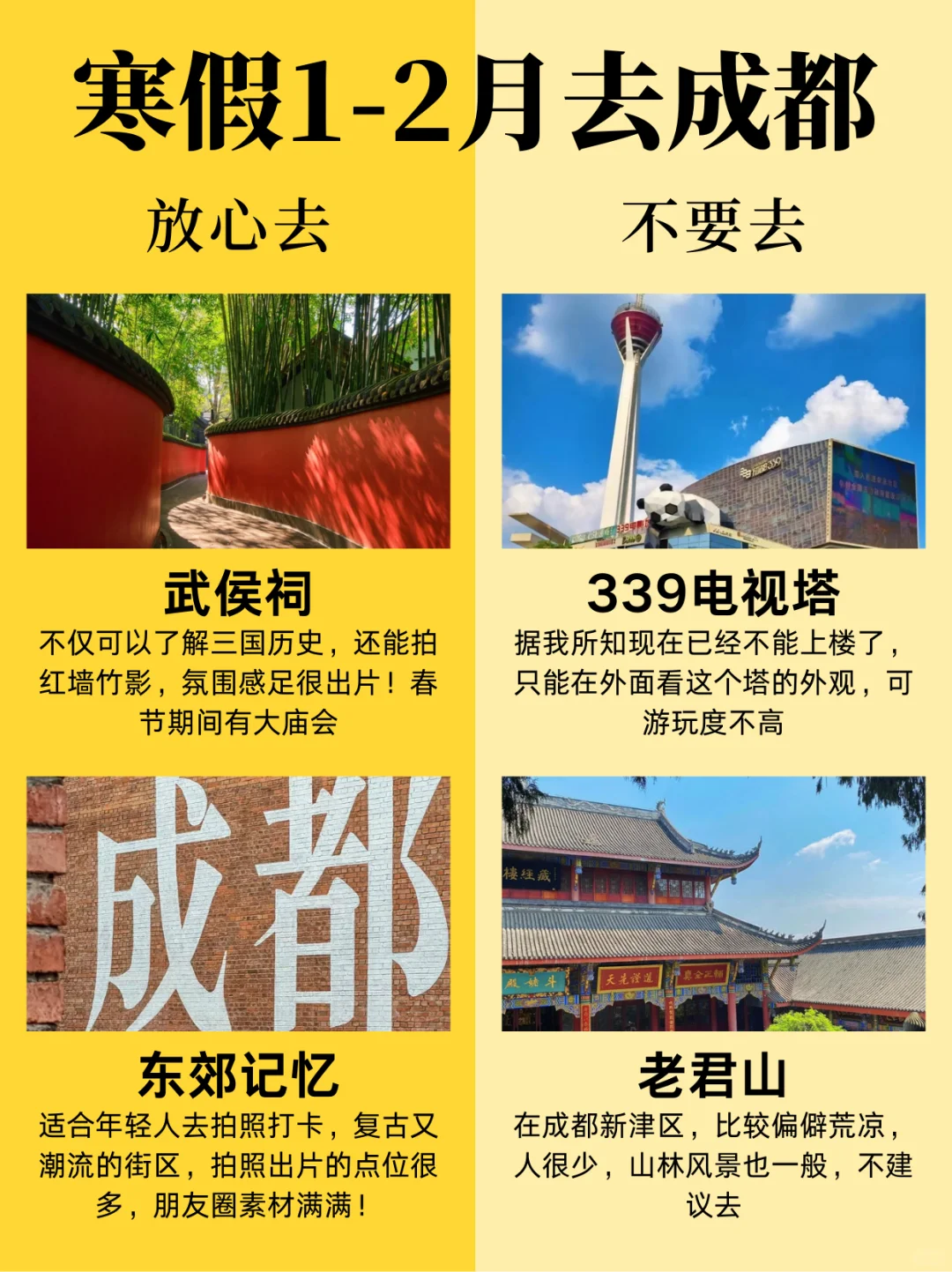 写给寒假1-2月来成都的姐妹⭕超全景点攻略