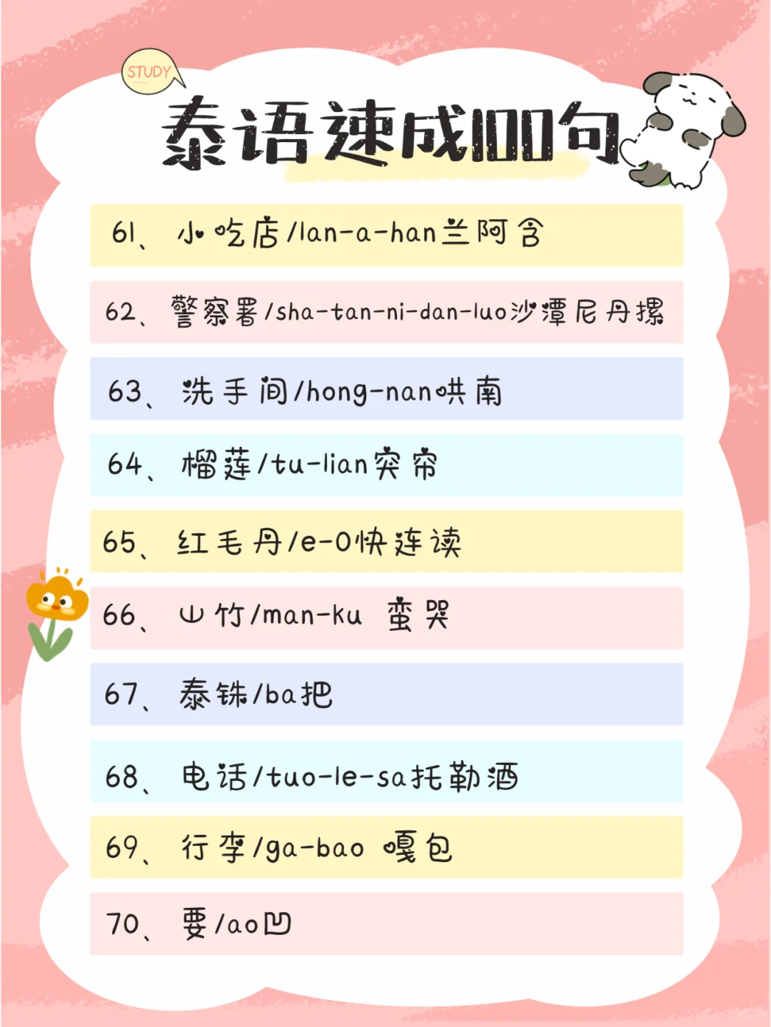 泰语速成100句！泰国旅游必备攻略