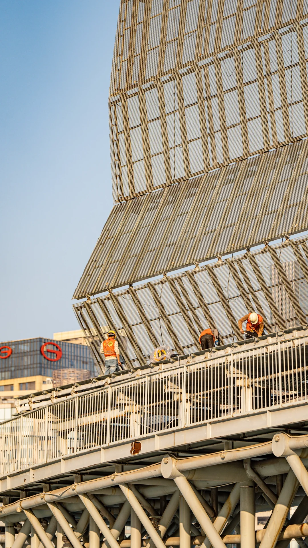 冬日暖阳下漫步珠江边