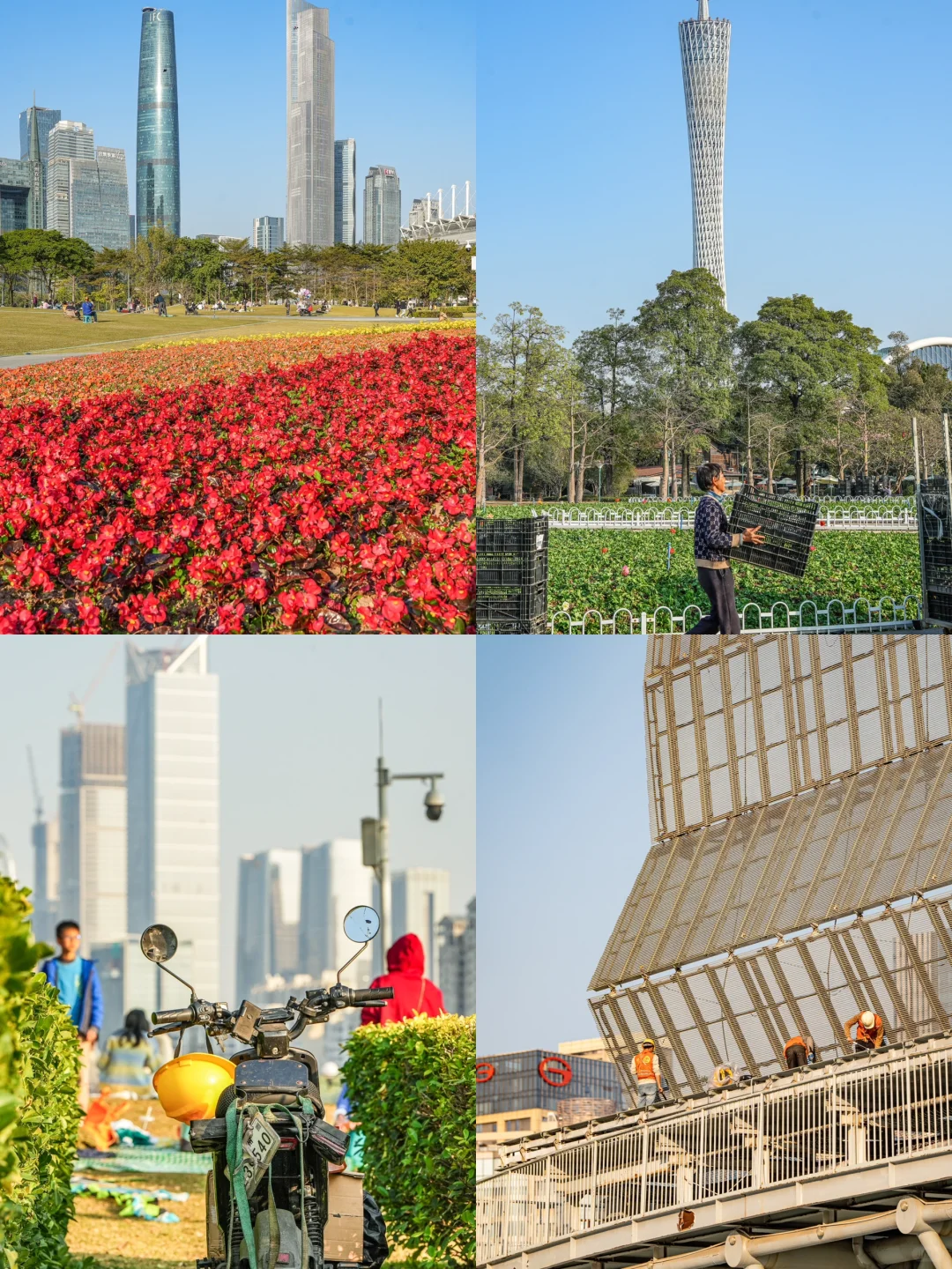 冬日暖阳下漫步珠江边