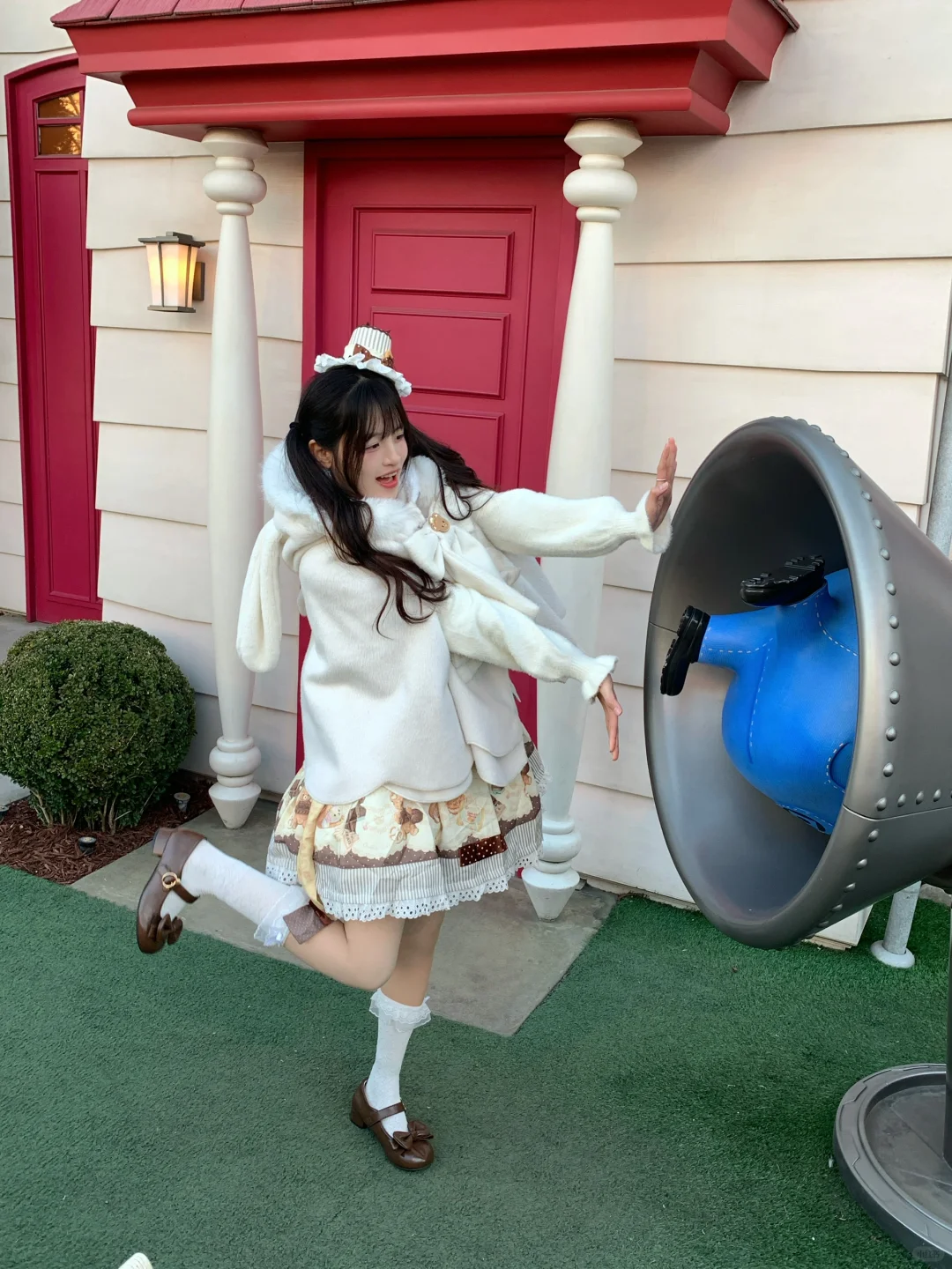 穿lolita来环球影城玩啦!!!