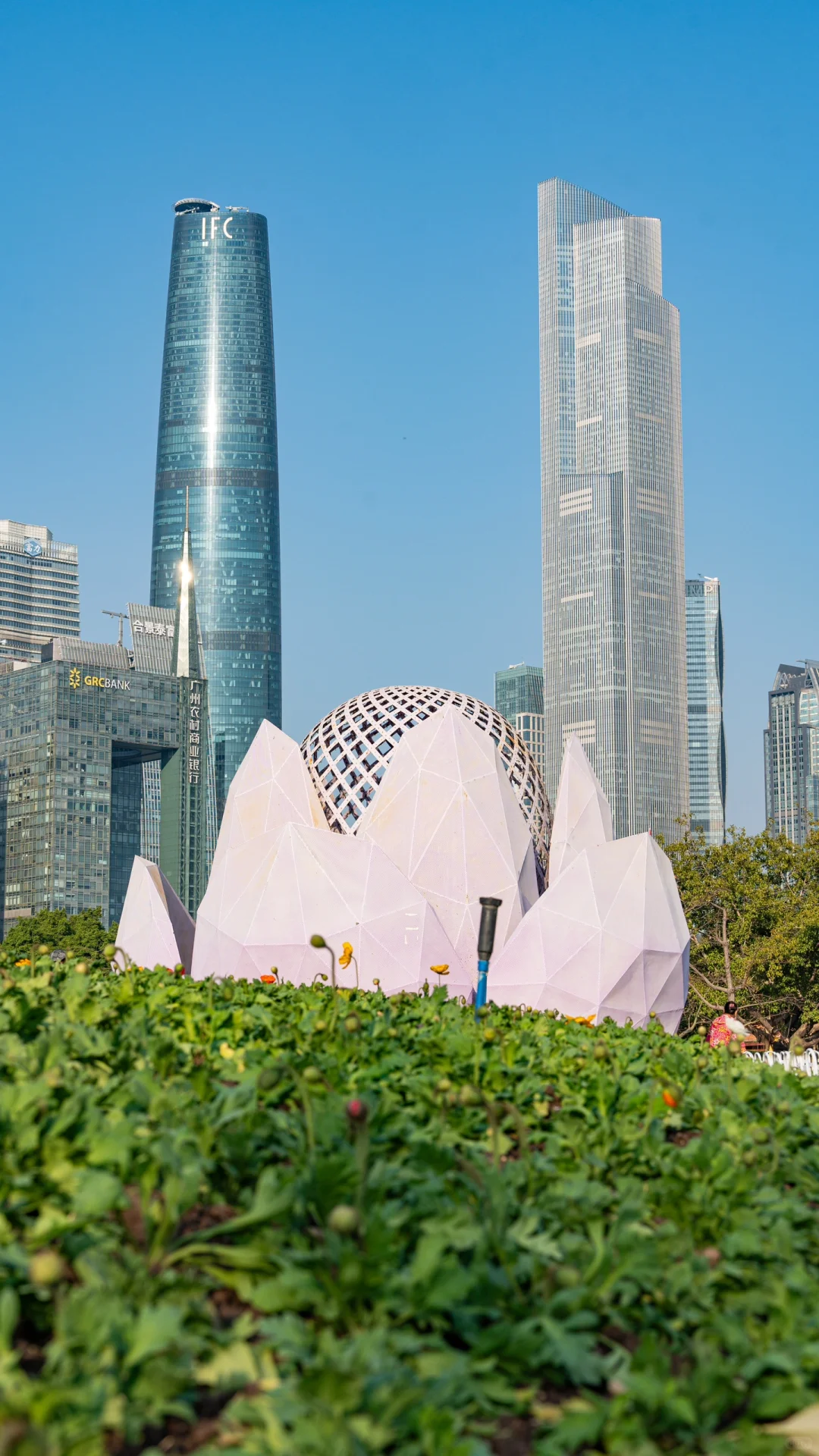 冬日暖阳下漫步珠江边