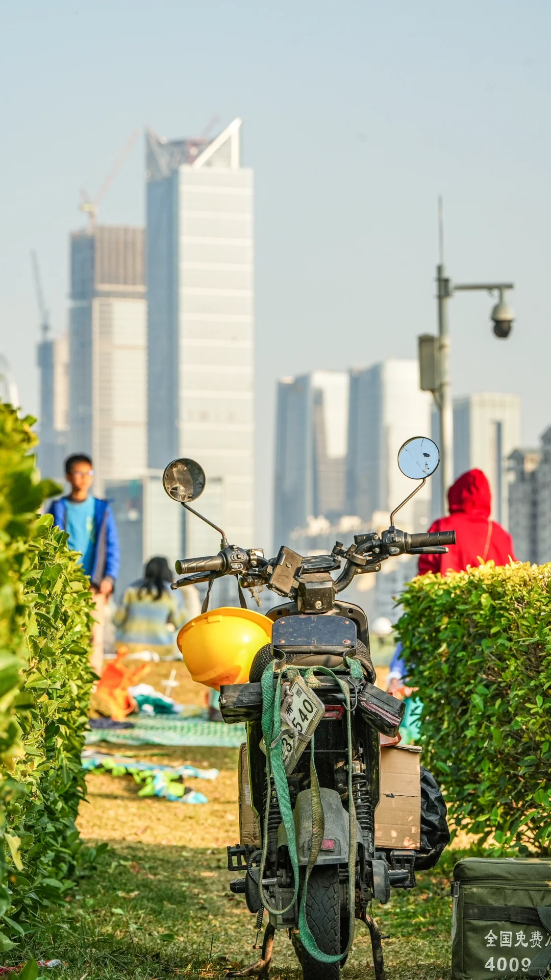 冬日暖阳下漫步珠江边