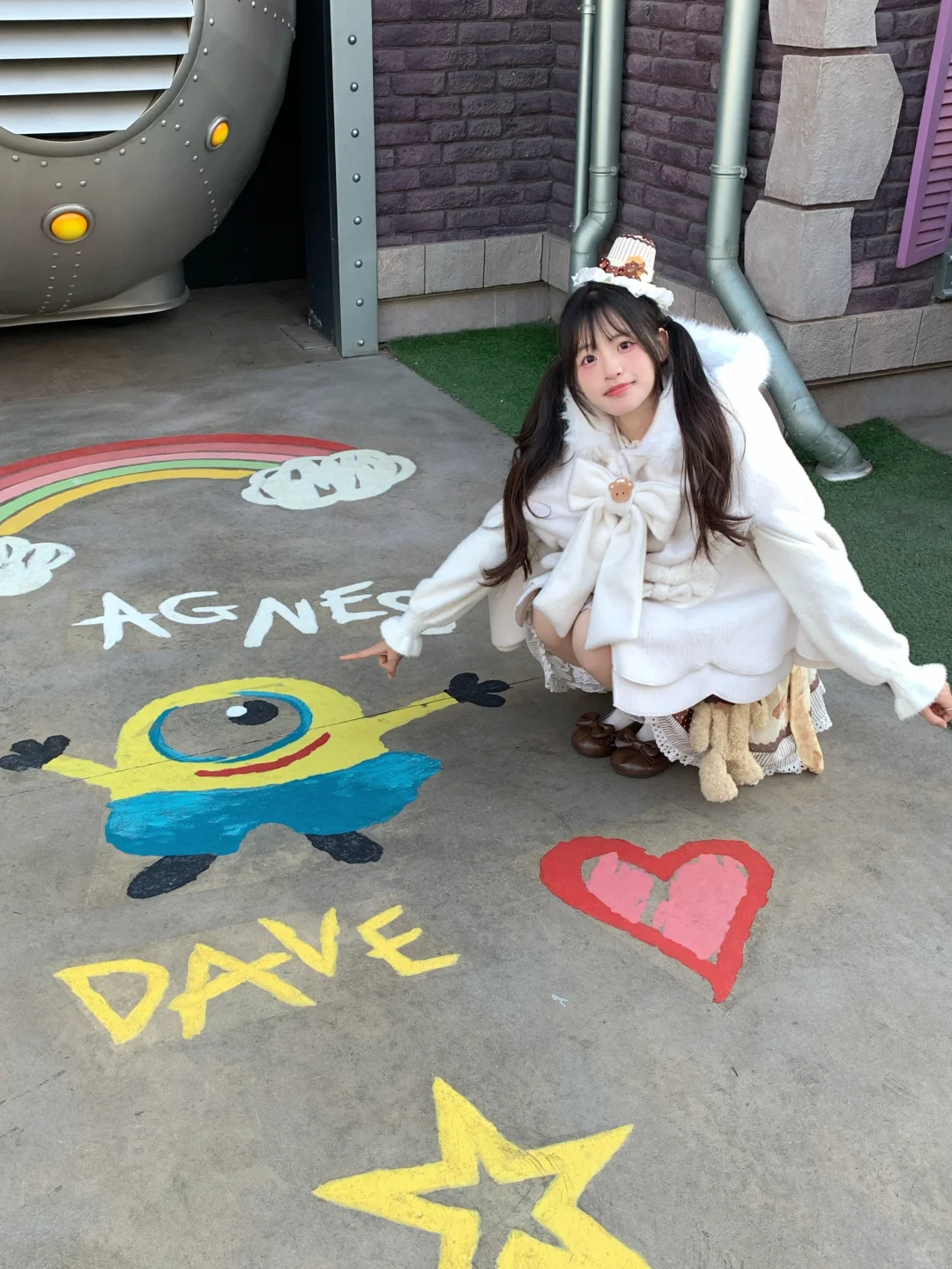 穿lolita来环球影城玩啦!!!