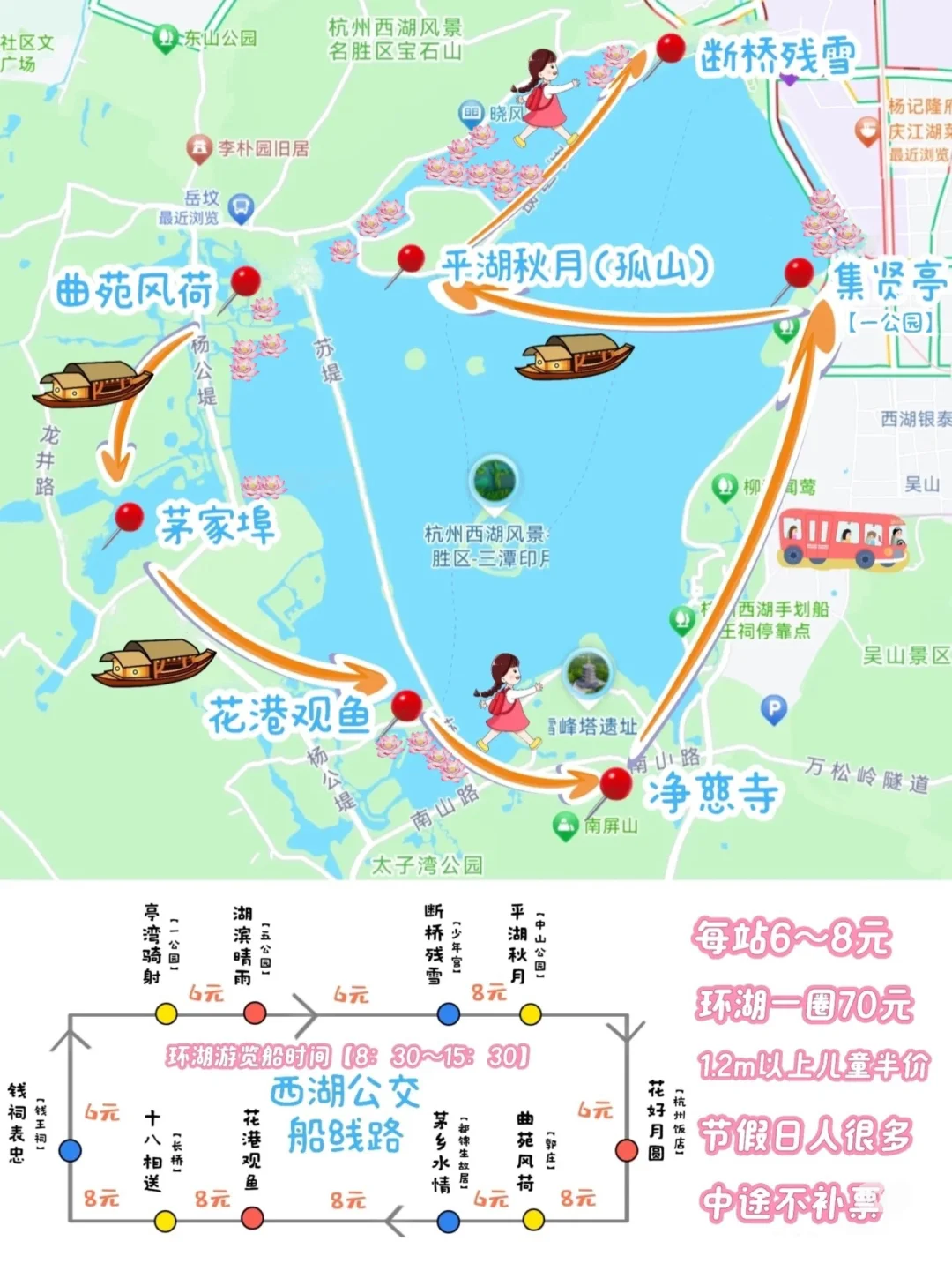 杭州遛娃|今天的西湖太美了,看一眼就……