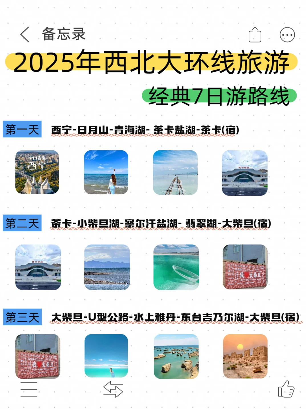 2025年西北大环线旅游❤️7日游旅游攻略
