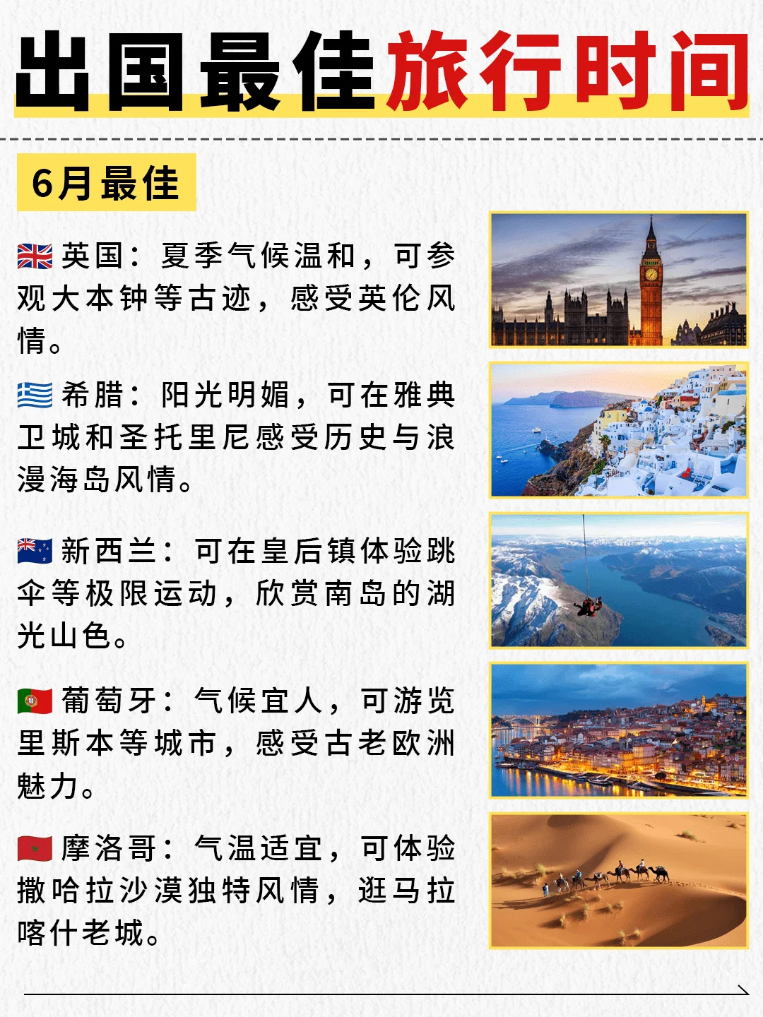 抄作业‼️1-12 月出国游玩国家推荐✅