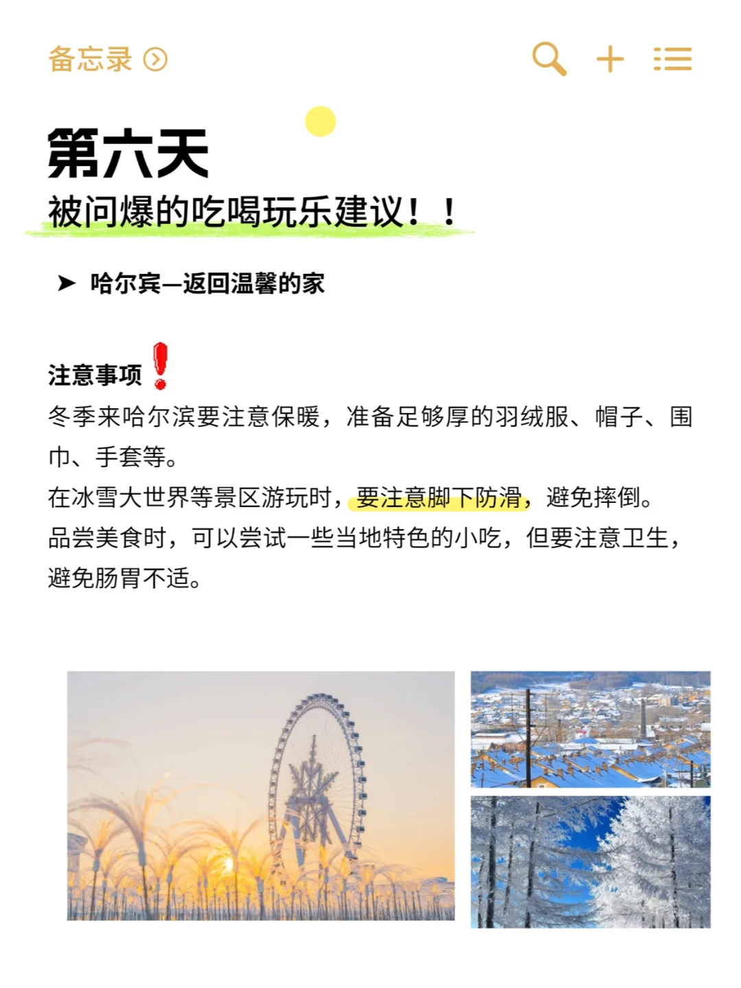 理工男友整理的哈尔滨旅游攻略|太绝了❗❗