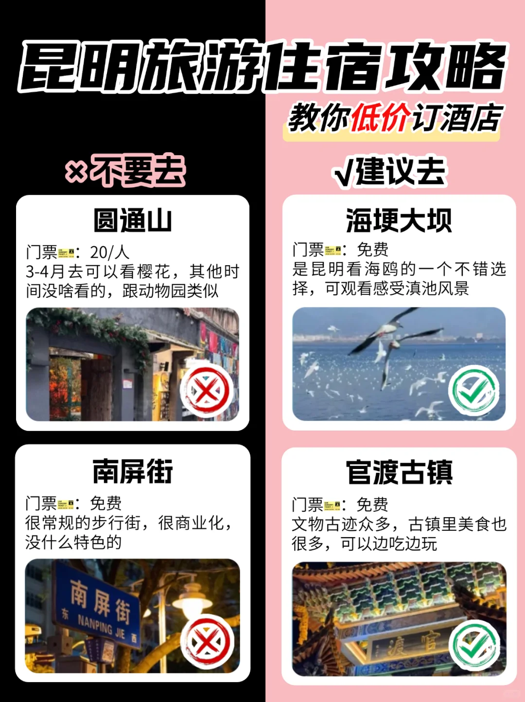 ㊙60💰昆明住宿推荐💕春节小众昆明旅游攻略