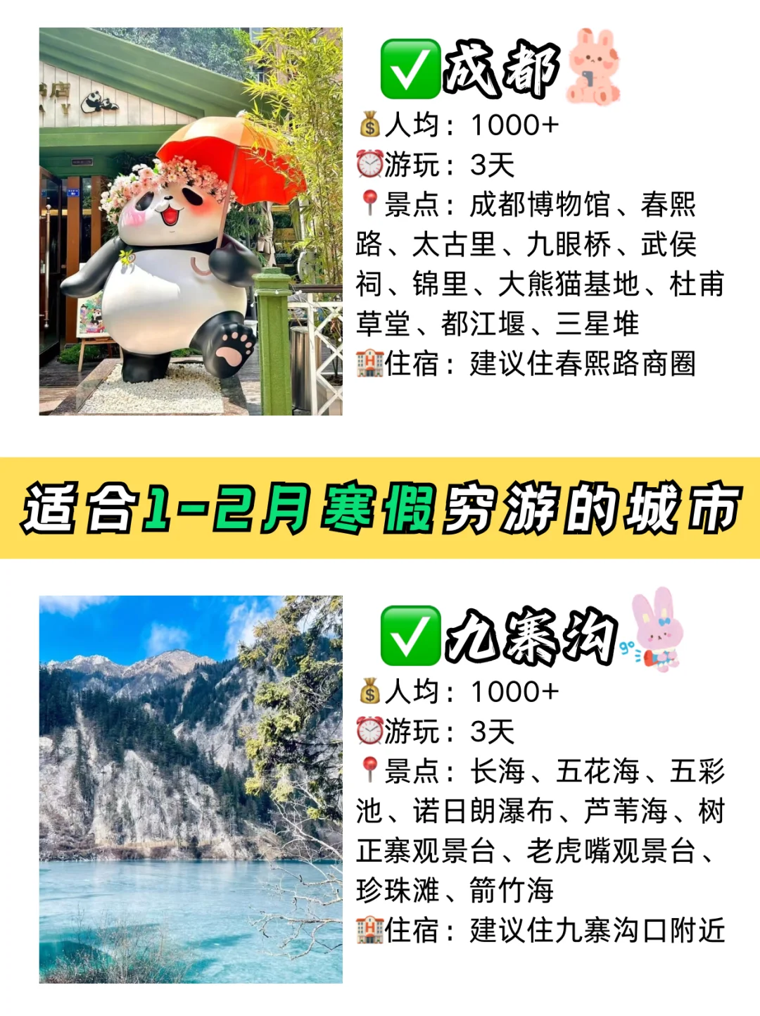 😭谁懂啊→适合大学生寒假穷游的城市