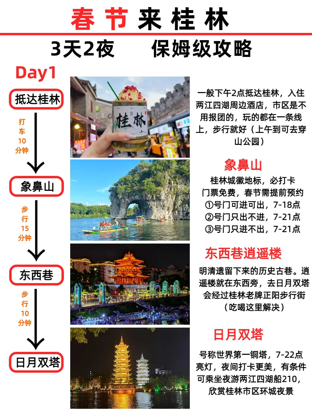 春节桂林3天2夜，保姆级攻略