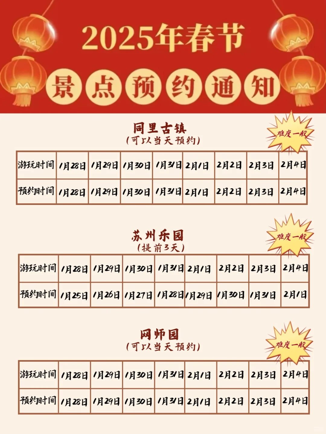 春节来苏州🎉各景点预约时间一定要看📍