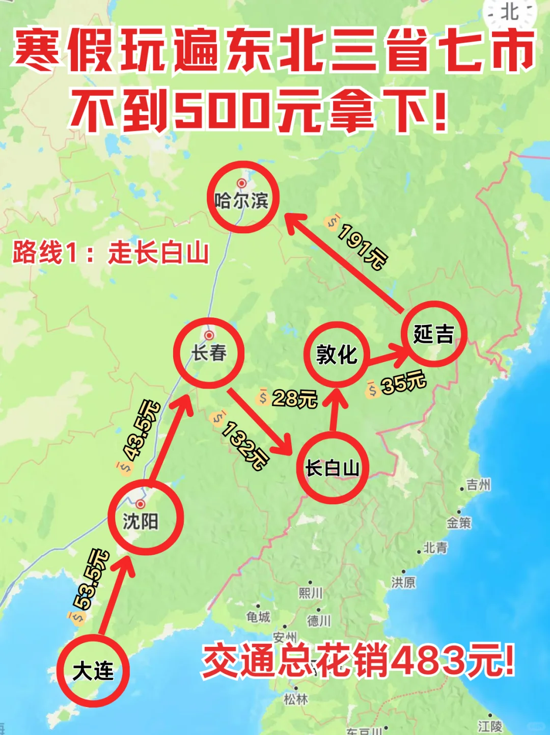 寒假玩遍东北三省热门城市🥹不到500拿下！！！