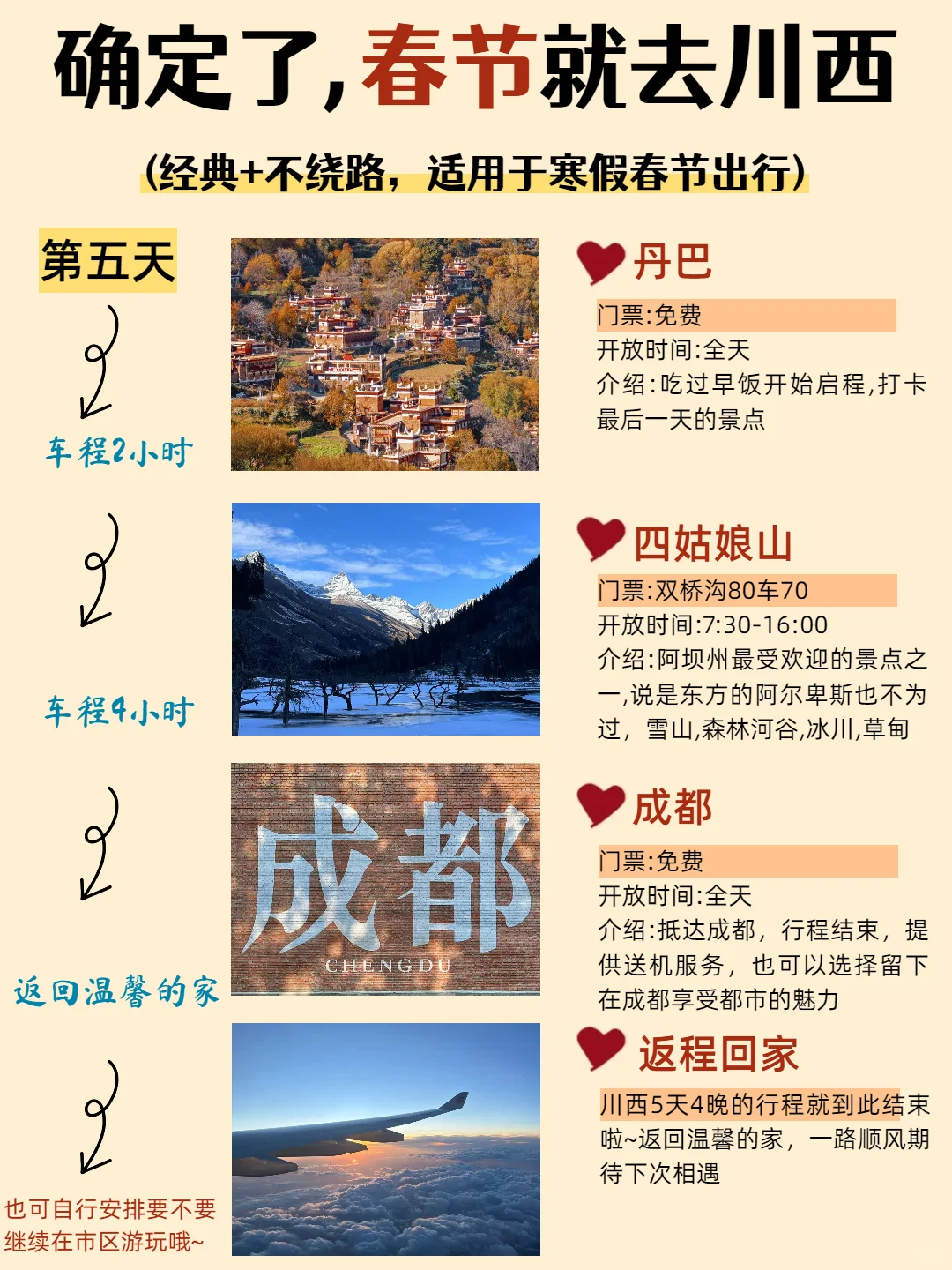 终于有人把1-2月川西旅游攻略讲清楚了😭