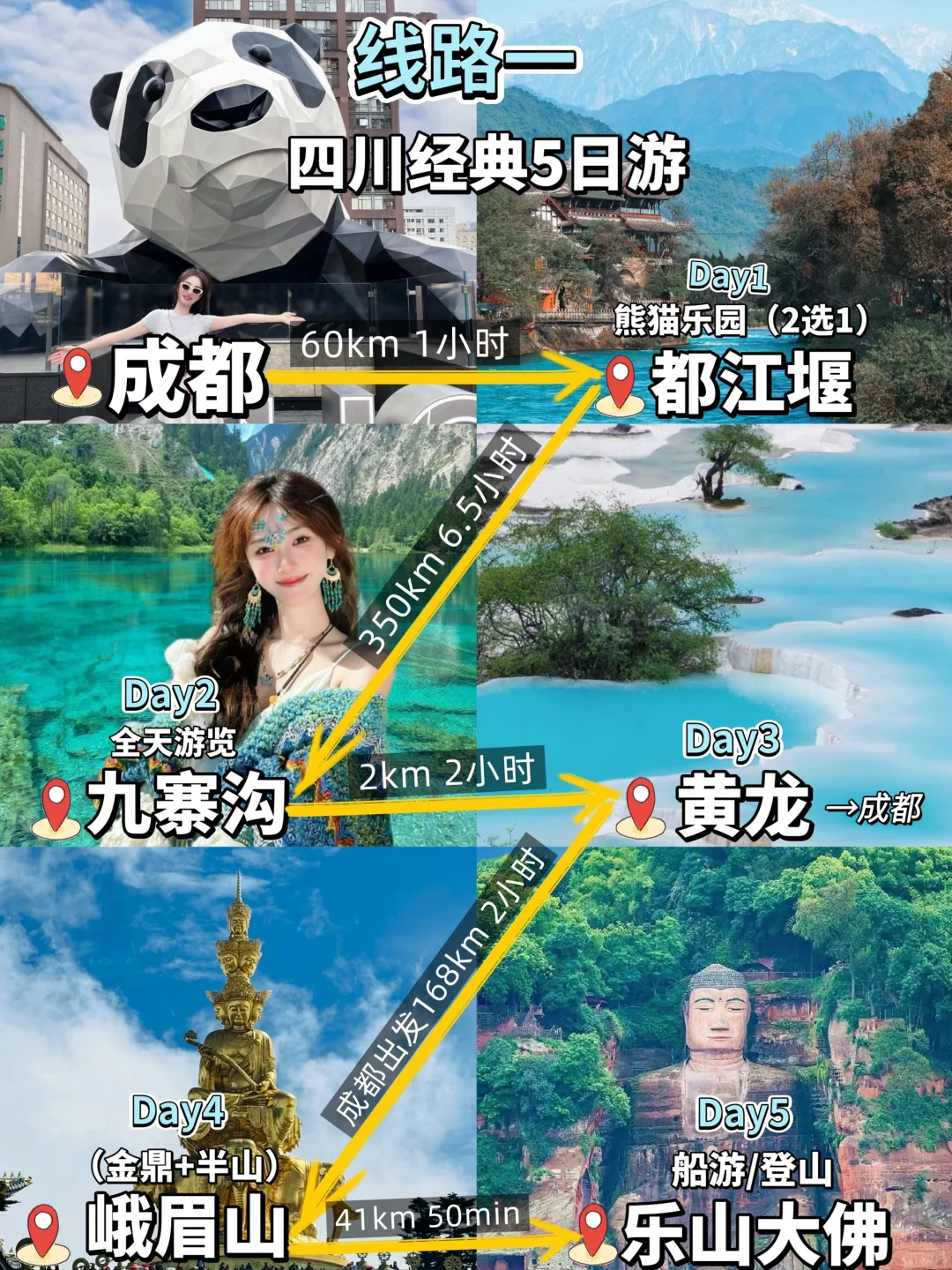 四川书路｜五天四晚正确打开方式✅精华路线