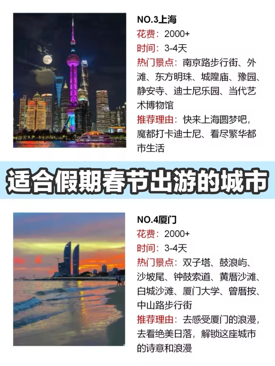 快看过来！超全假期出游城市它来了！