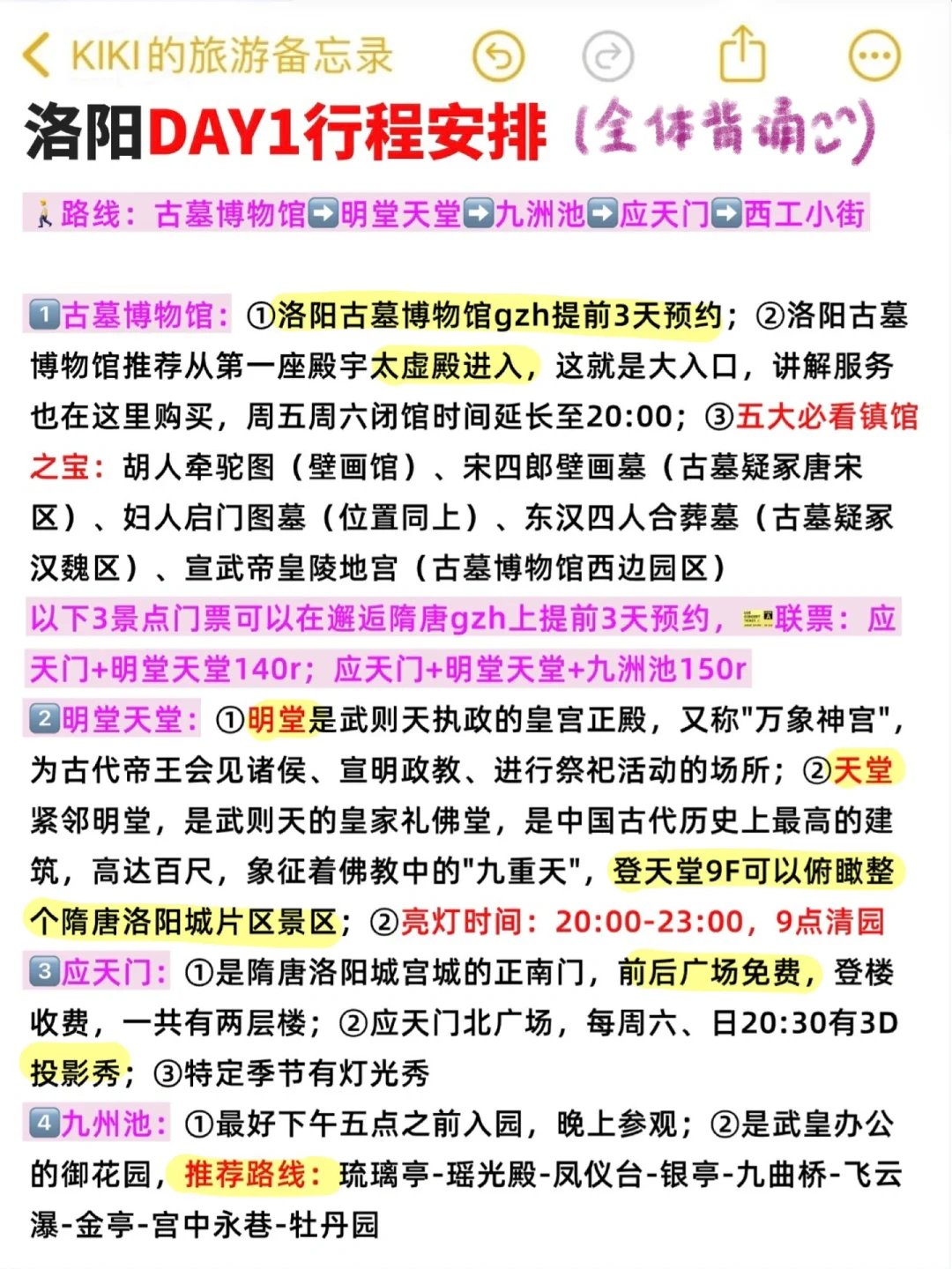 🥳ISTJ的手写春节洛阳攻略无人能敌！