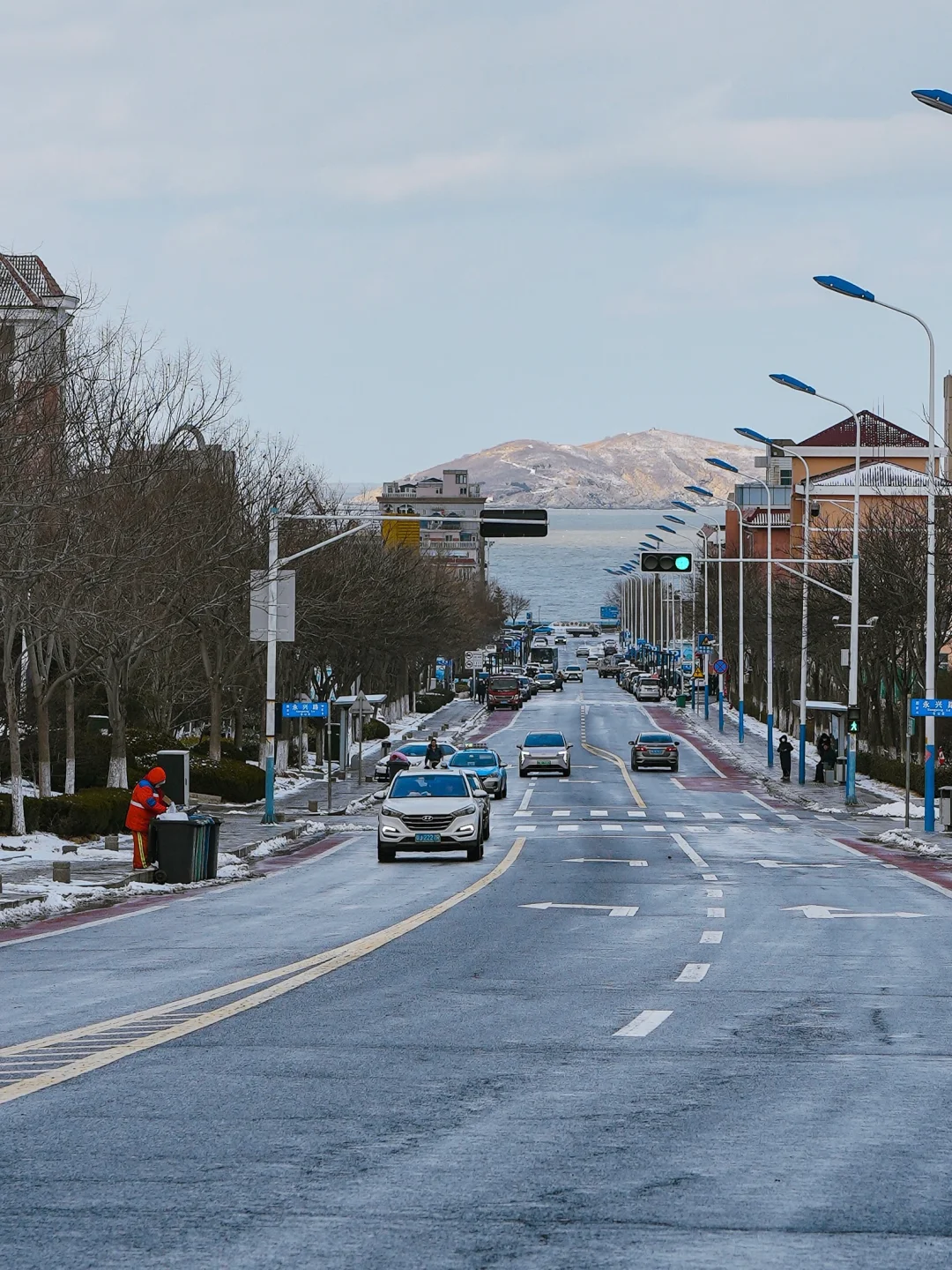 好不真实～雪后的威海有亿点点北海道的样子