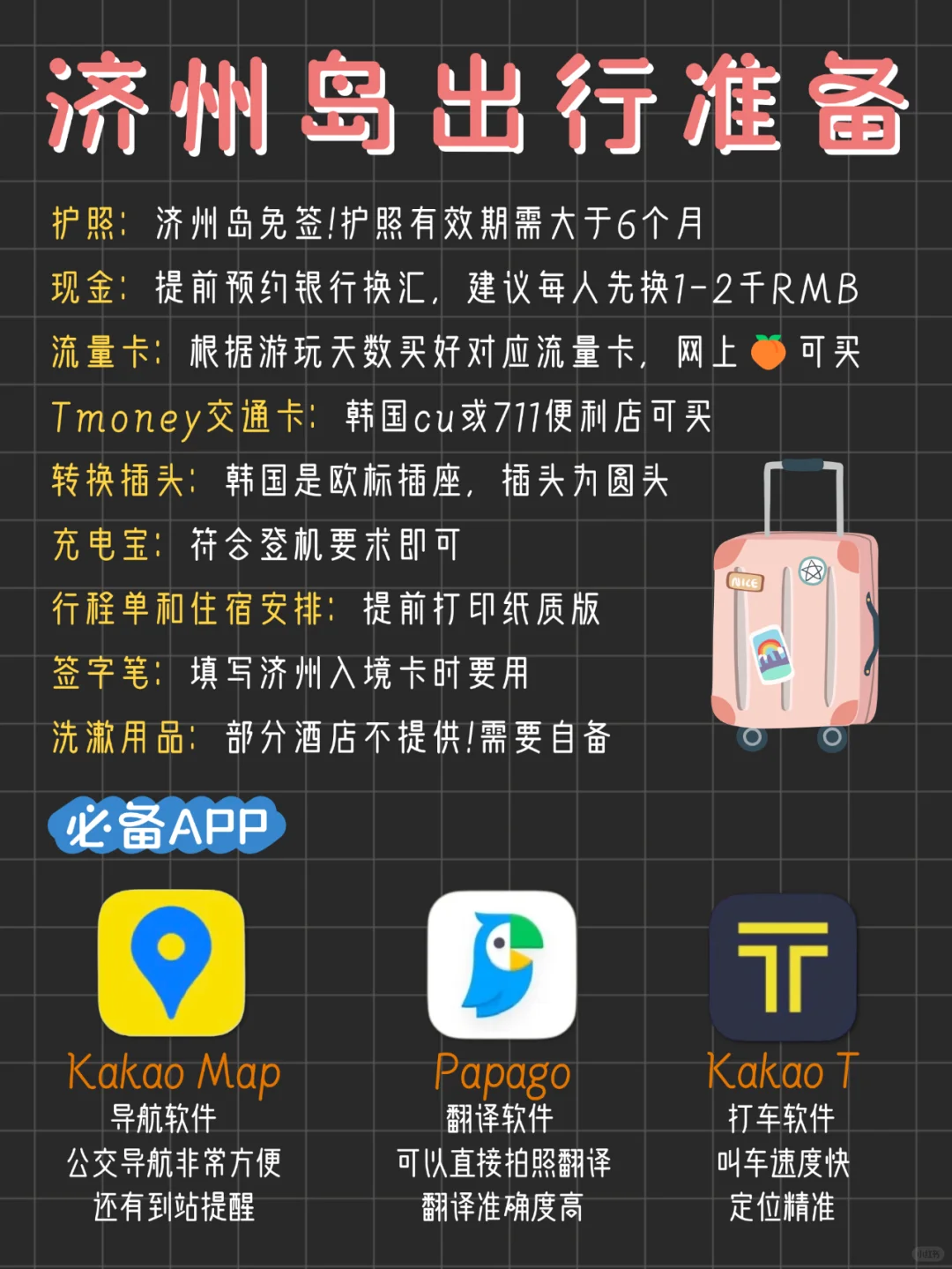 熬夜手写济州岛4天旅游攻略，一二月专属！