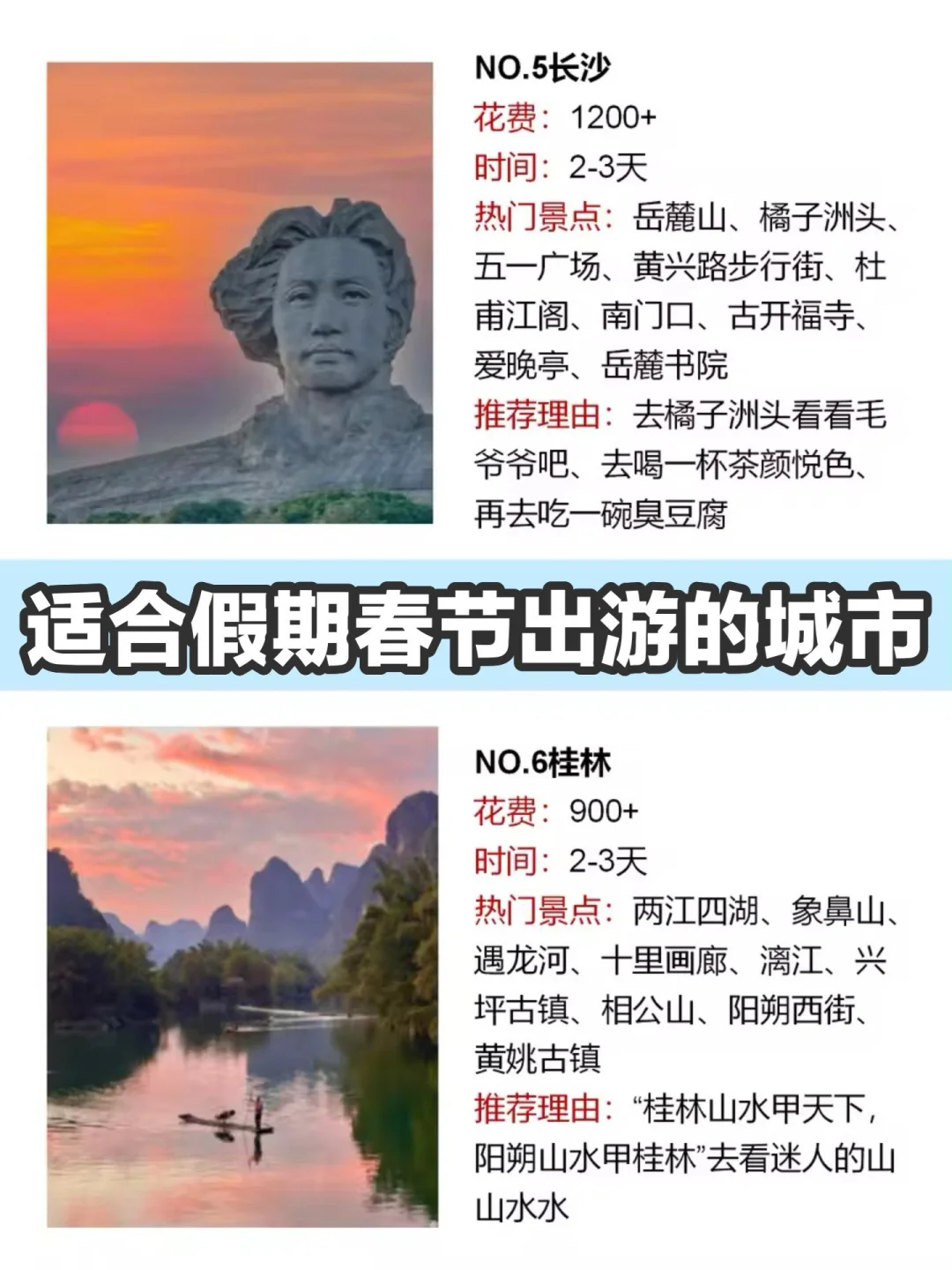 快看过来！超全假期出游城市它来了！