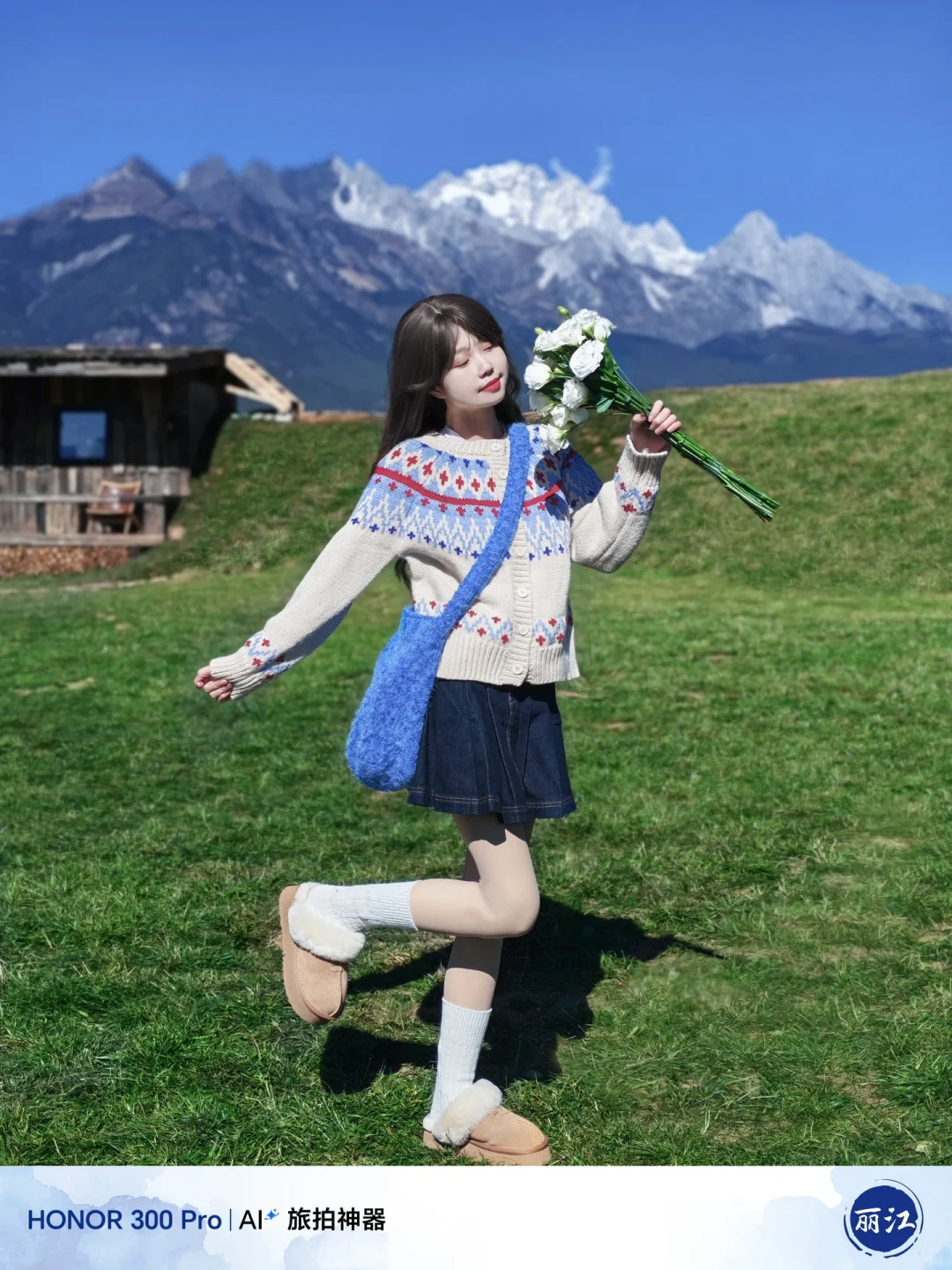 冬日旅行电影感拍照 | 与雪山合影的瞬间