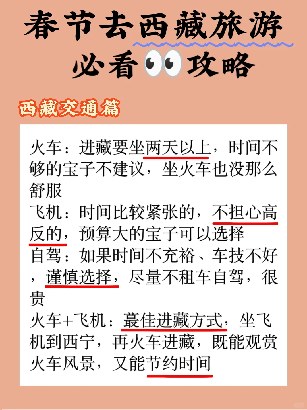 春节去西藏旅游必看👀攻略