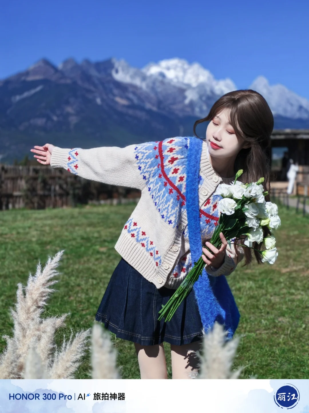 冬日旅行电影感拍照 | 与雪山合影的瞬间