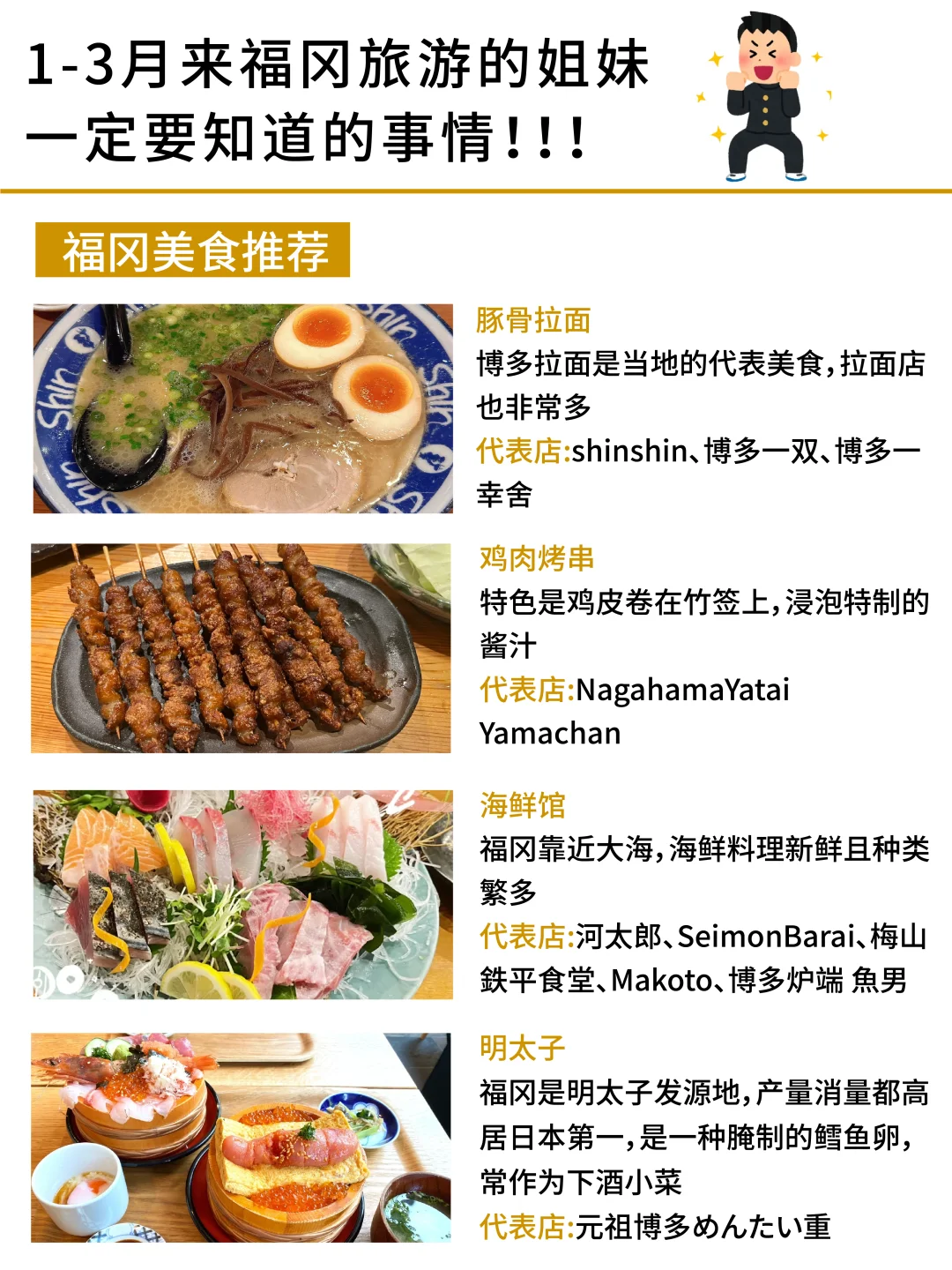 1-3月去福冈的姐妹👭刷到这篇一定要看‼️