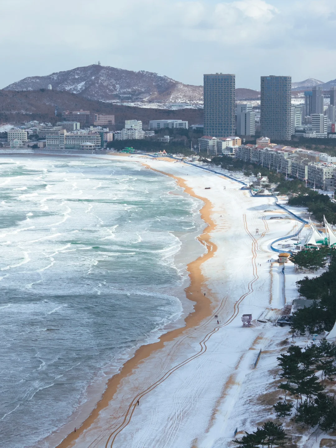 好不真实～雪后的威海有亿点点北海道的样子