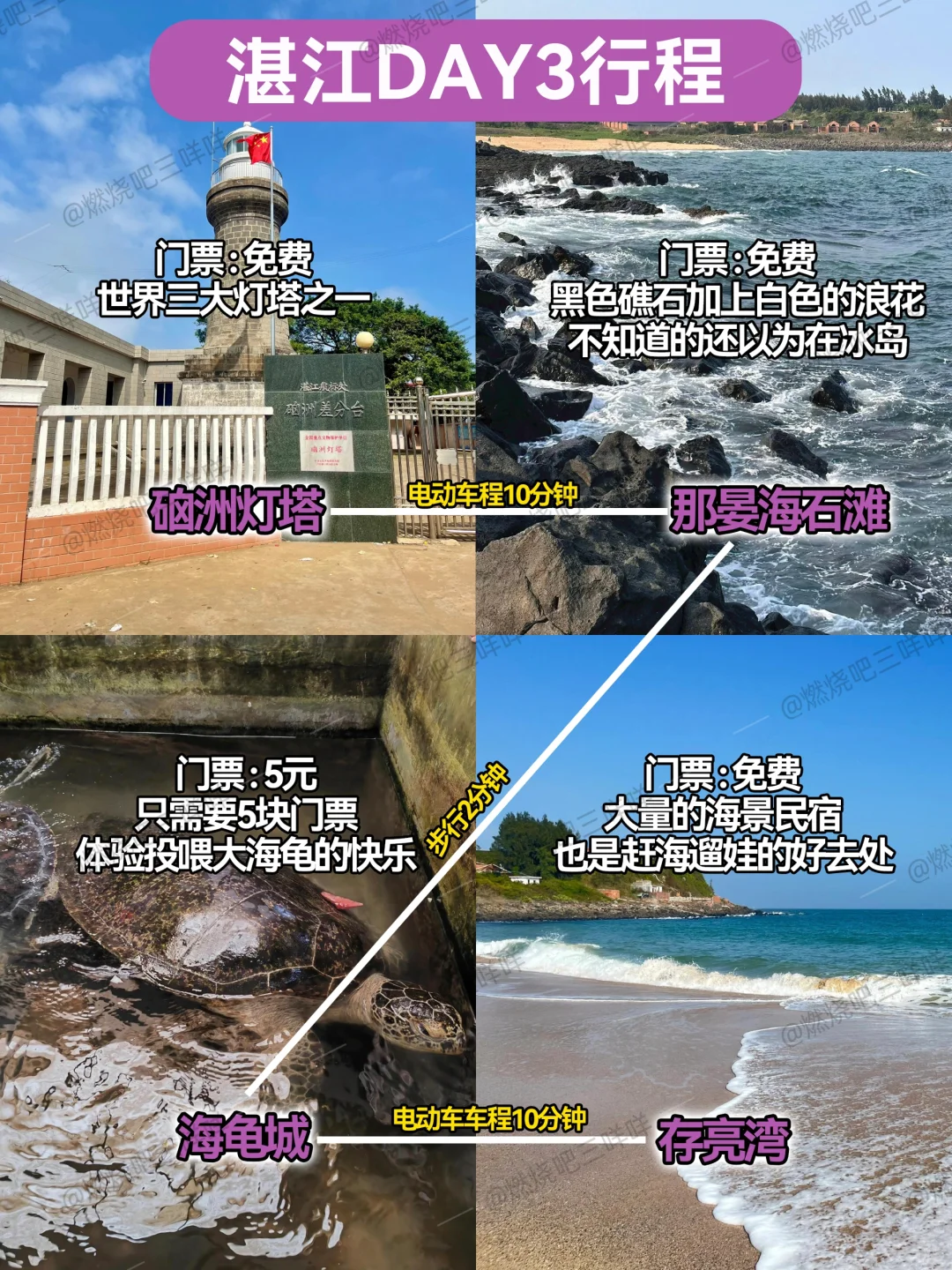 湛江⛳4日游旅行攻略😜地图版