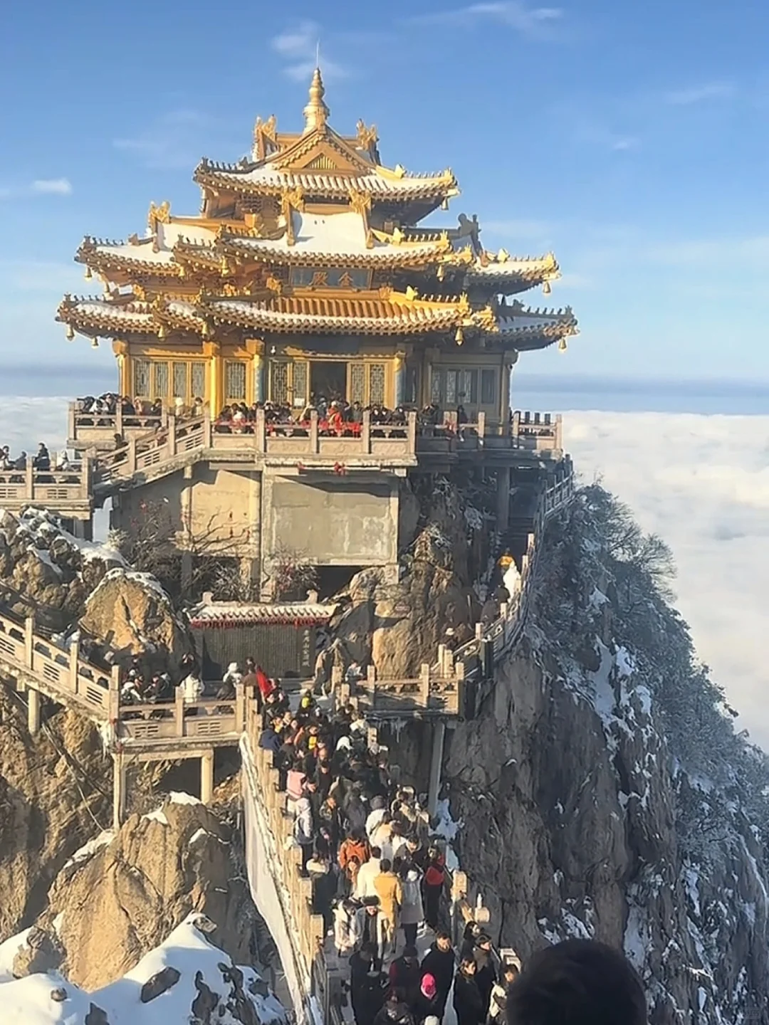 1.27号老君山实况，雪后登顶彻底无语了…