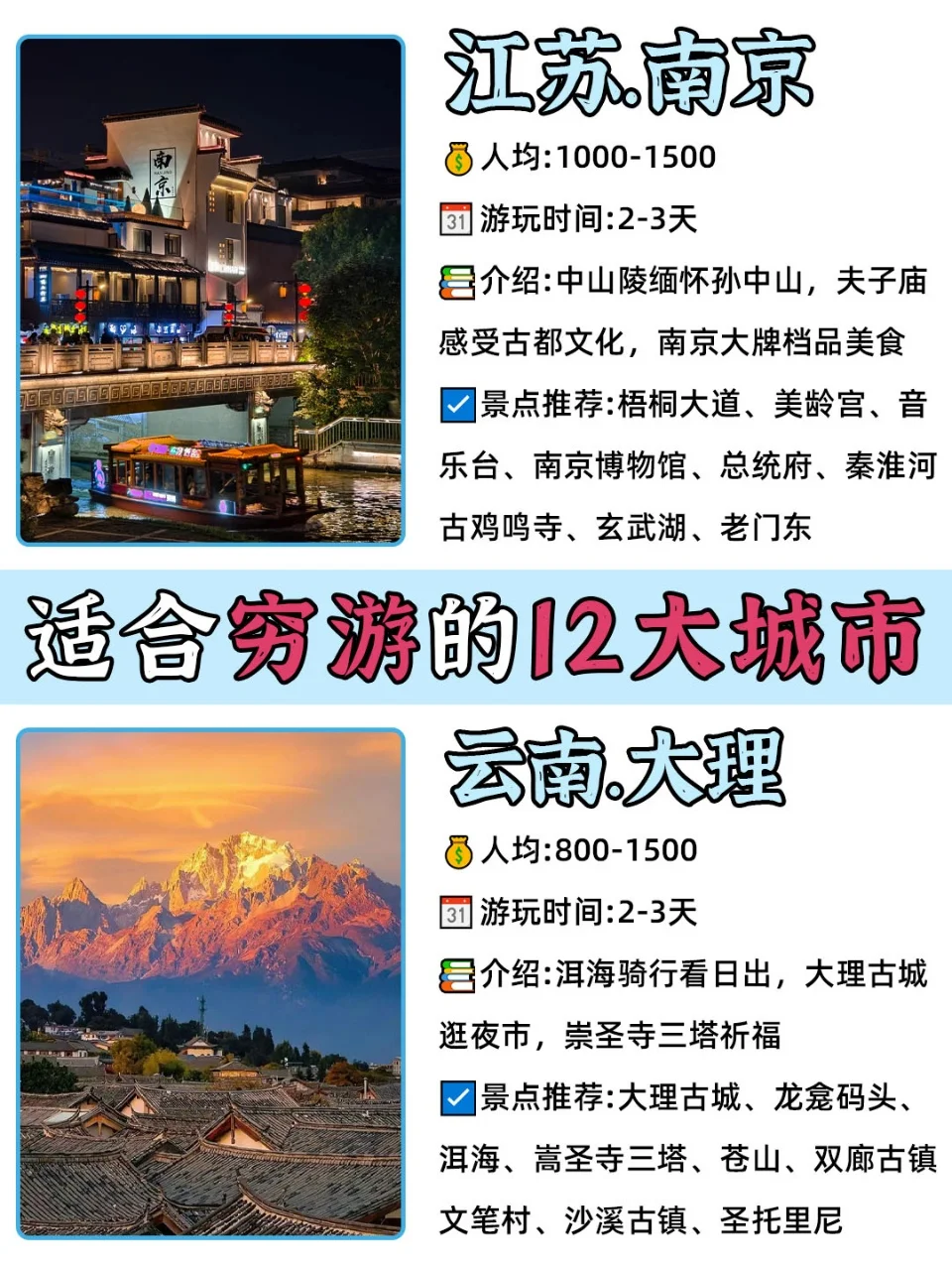 寒假旅游❗❗推荐超好玩的12个城市