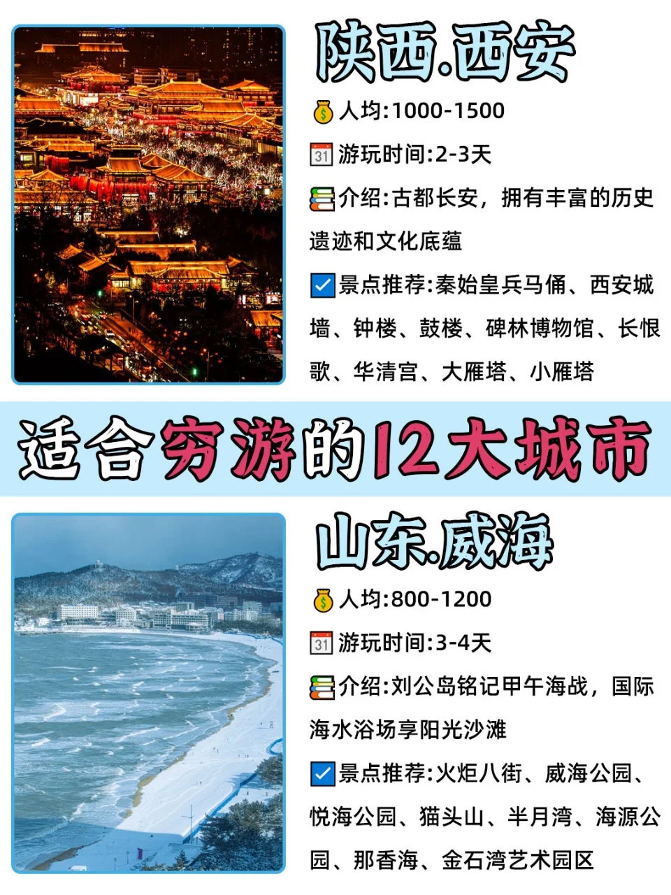 寒假旅游❗❗推荐超好玩的12个城市