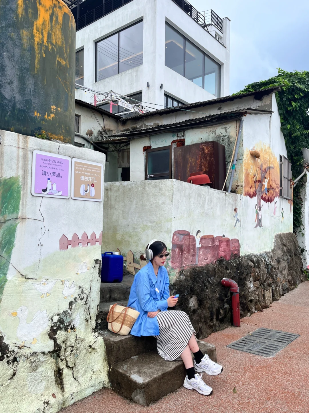 在釜山，阴雨天看海