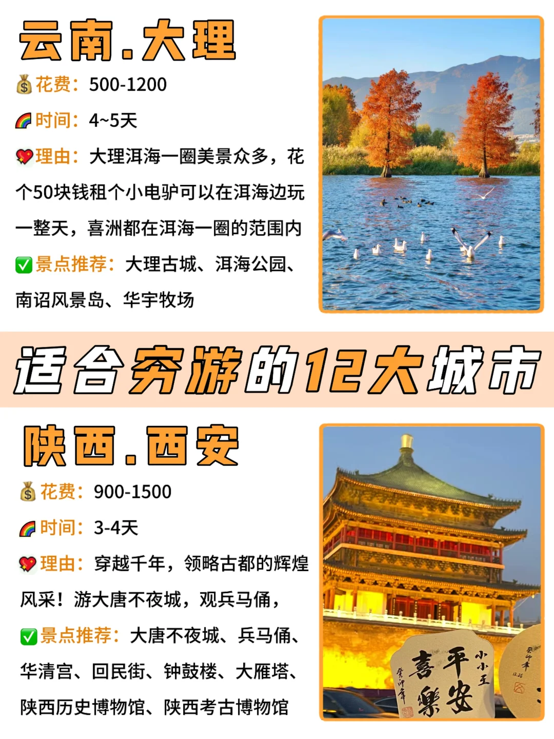 🧨春节旅游！适合学生党穷游的12大城市