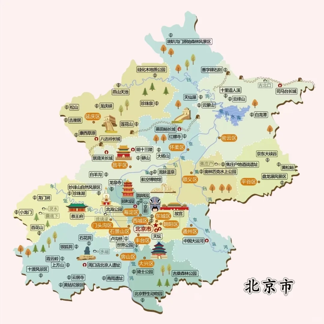 2025年旅行计划，34省市旅游地图（上）