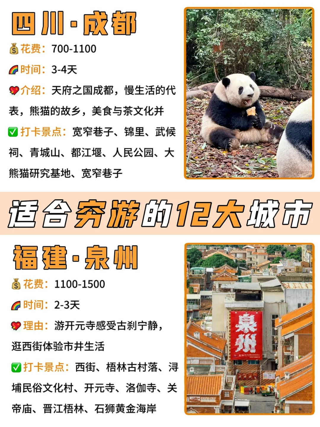 🧨春节旅游！适合学生党穷游的12大城市