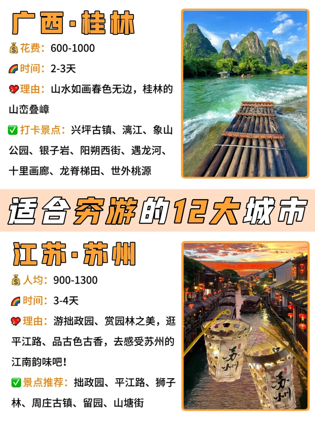 🧨春节旅游！适合学生党穷游的12大城市