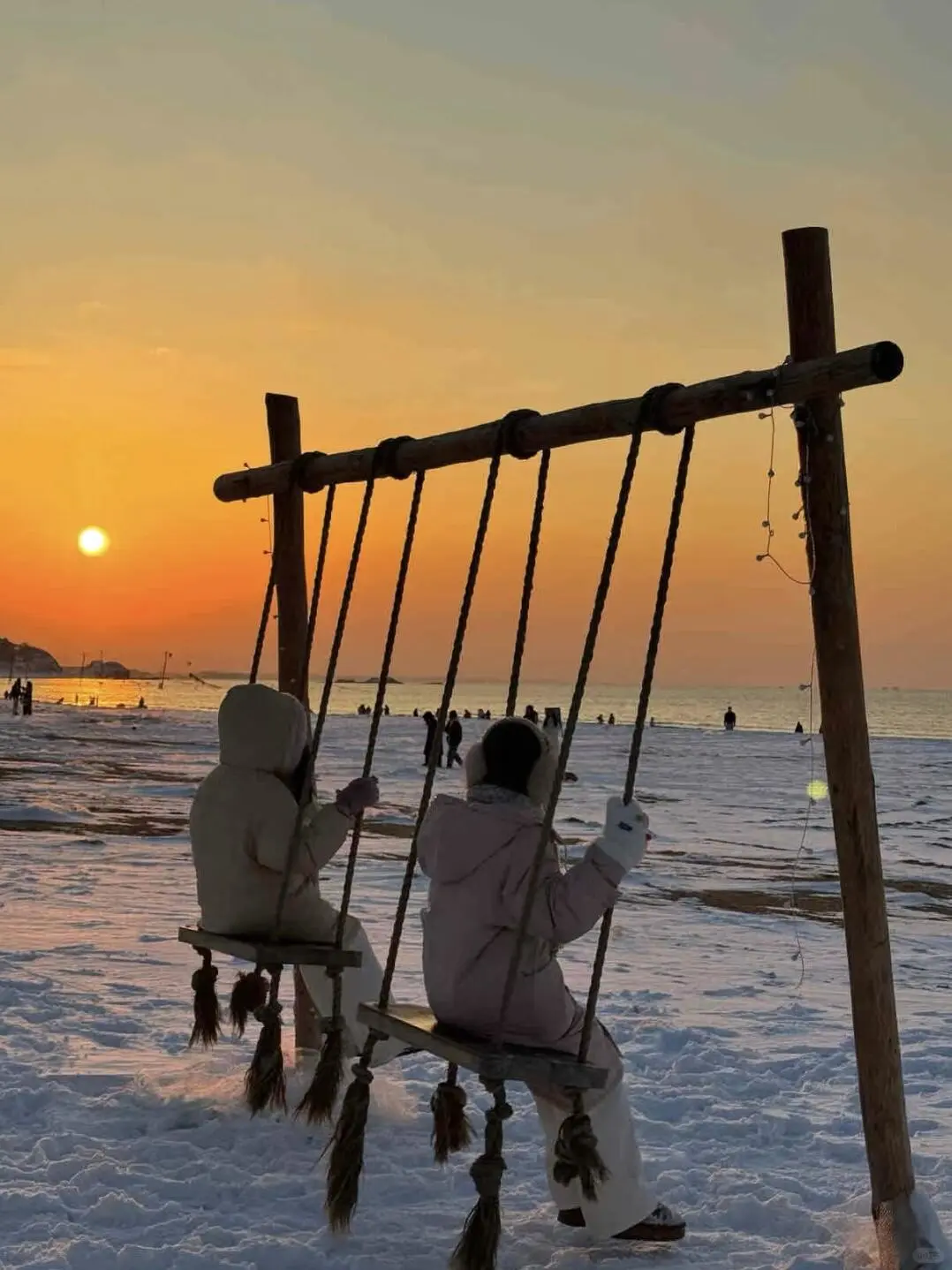 威海！雪景私汤小院！俩人！好city啊～