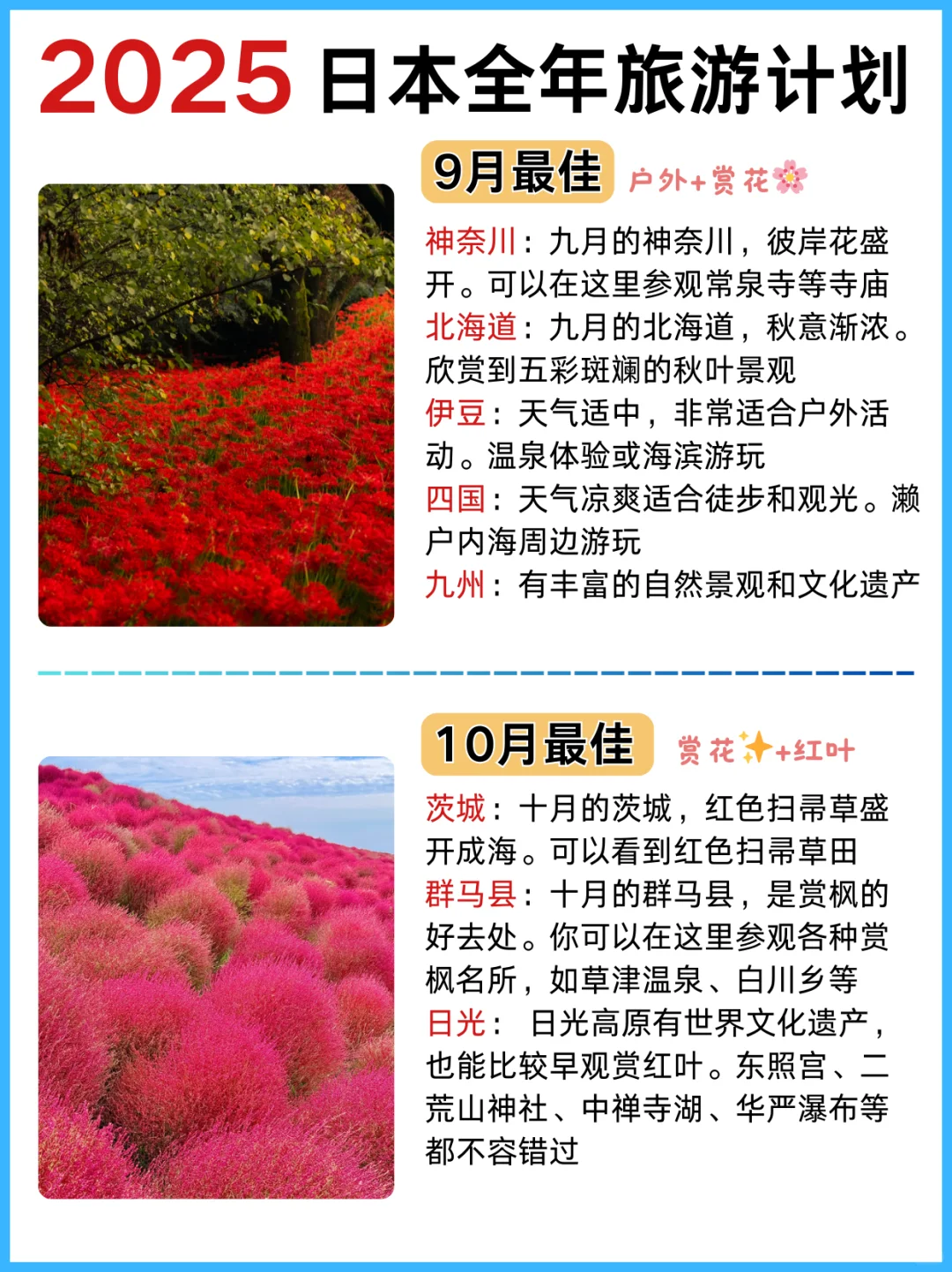 2025去日本旅游丨全年旅游计划攻略