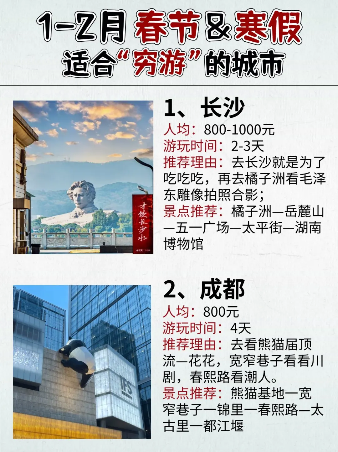 1-2🈷️适合穷游的城市！寒假安排起来～