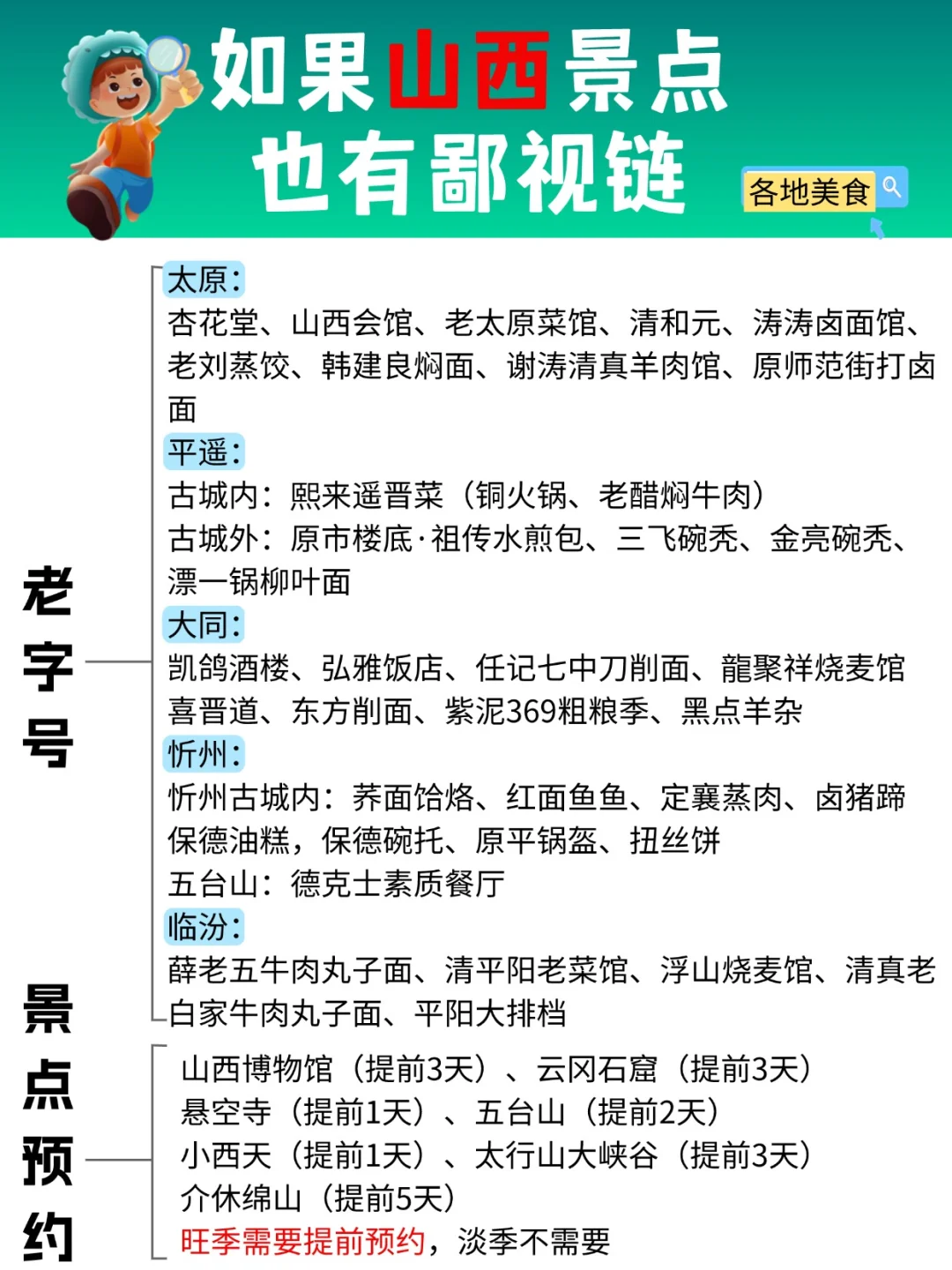 一眼千年，晋在眼前丨山西旅游攻略👇