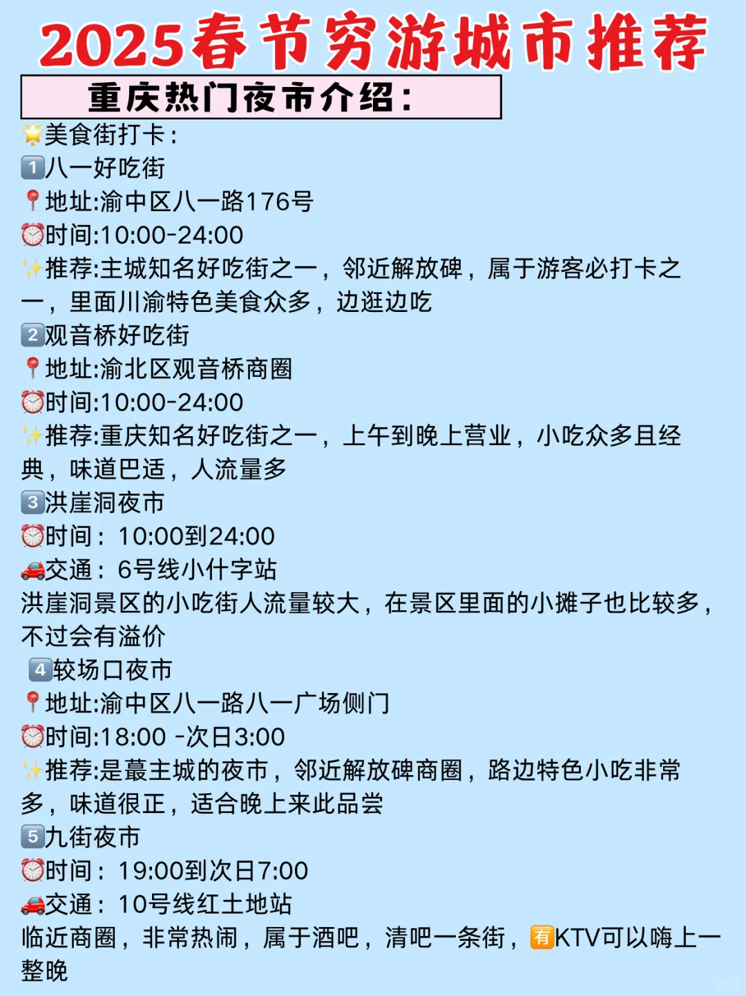 2025春节穷游城市推荐😎必看
